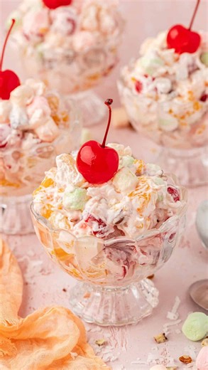 Is every ambrosia salad recipe made equal? I think not. This traditional no-bake dessert may seem simple, but without the right ratios and ingredients (plus a few tricks I’ve perfected over the years), you may end up with a watery or separated mess. I’ve invested a ton of time into perfecting my ambrosia recipe, and now I’m sharing it with you! Comment “recipe” and I’ll send it your way! https://thefirstyearblog.com/ambrosia/ #ambrosia #ambrosiasalad #fivecupsalad #5cupsalad | The First Year