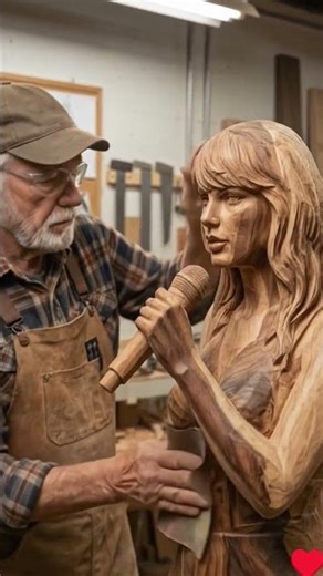 Grandpa Builds Taylor Swift from Wood… The Result Is Stunning