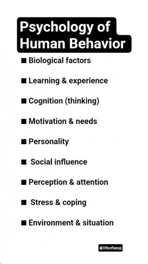 9 Psychology Factors That Shape Human Behavior (Human Psychology) #humanbehavior #psychology
