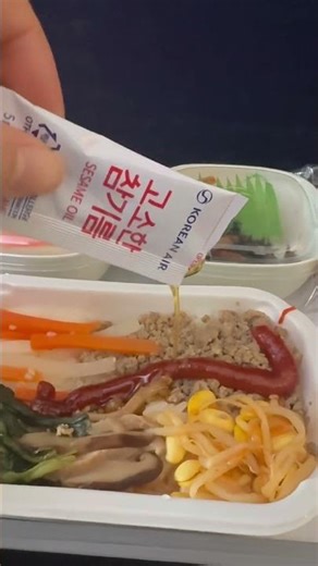 🇰🇷Korean Airlines in-flight meal #Bibimbap #KoreanAir #In-flight meal