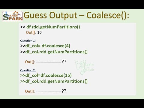 Coalesce Function in Apace Spark | Demo Using PySpark | Basics of Apache Spark | LearntoSpark