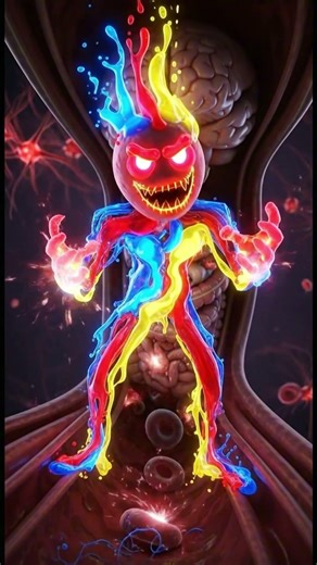 What Deep Fried Food Really Does to Your Body! 😱 #ai #aivideo #aishort #animation #healthyfood