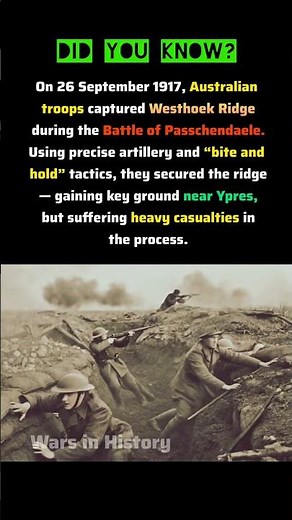 Westhoek Ridge Captured in 1917 #wwihistory