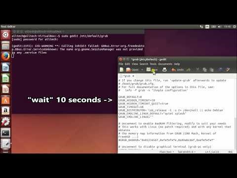 edit grub config for greater boot timeout ubuntu