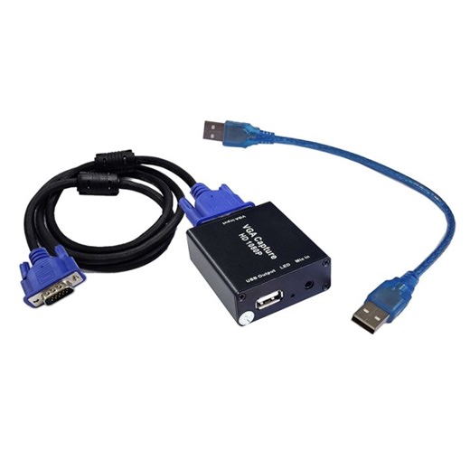 VGA to USB Adapter Converter with Audio and Video Capture Card 1080P Drive-Free VGA Digital Converter | Lazada.co.th
