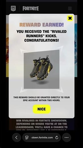 Week 1 Challenge: Eliminate players to earn “ Rivaled Runners Kicks “ #fortnite #fortniteclips #fyp