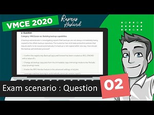 Veeam Certified Engineer - VMCE 2020 practice exam scenario: Question 02