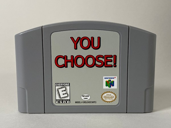Custom N64 - Choose Your Own Nintendo 64 Parody Video Game Cartridge With or Without Stand - Etsy