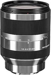 Sony Alpha SEL18200 E-Mount 18-200mm F3.5-6.3 OSS Lens (Silver)