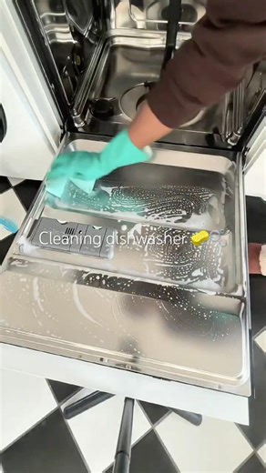 How to deep clean dishwasher 🧽🫧with asmr #viral