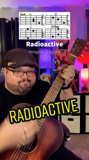Radioactive by Imagine Dragons Guitar Tutorial! #guitar #tutorial #lesson #acoustic #fypシ #trending