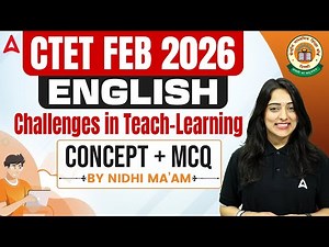 CTET English 2026 | CTET English Challenges In Learning |CTET English Pedagogy Preparation Nidhi Mam