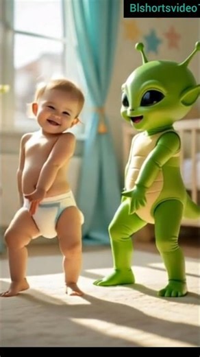 Cute Baby Dancing with Alien | Funny Banana Dance | Baby Dance 2025 #shorts #trending #viral