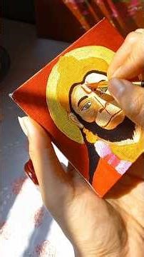 Little Canvas Painting ❣️||#hanumanji #canvaspainting #paintingtutorial #likeforlikes #foryou #viral
