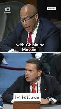 Booker GRILLS Blanche over meeting with Ghislaine Maxwell