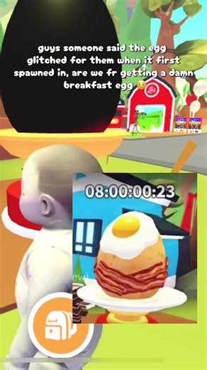 are we actually getting a damn breakfast egg from adopt me rn. Pets are about to be obese as helllll #adoptmeleak #eggupdate #leak #fyp #xycba