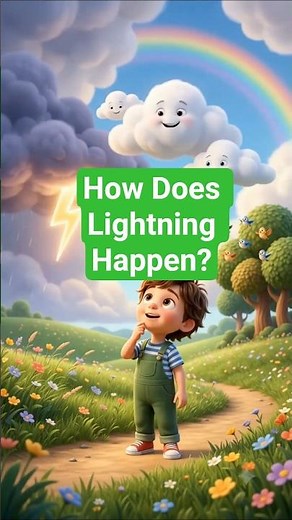 🌩️ How Does Lightning Happen? #Lightning #WeatherForKids#ScienceForKids #KidsLearning