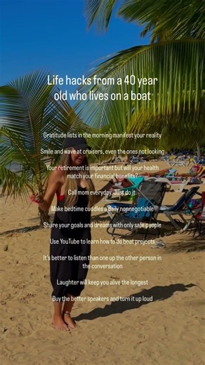 Life hacks from a 40-year-old living on a boat #beapirate￼