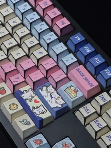 Explore the Adorable Kitty Comic Keyboard Design