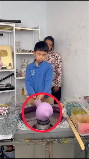 Taught children how to make cotton candy.#shorts