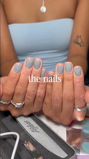 easy diy blue nails for summer I KIJIBAE #shorts #diynails #bluenails #summernails #nailinspo