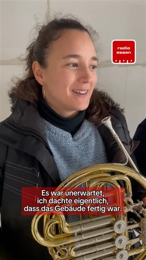 Ein Konzert mitten in einem Rohbau in Essen - das wird für drei Musiker der Folkwang Universität am Dienstag (10. Februar) zu einer echten Herausforderung. 👀🎺 | Radio Essen
