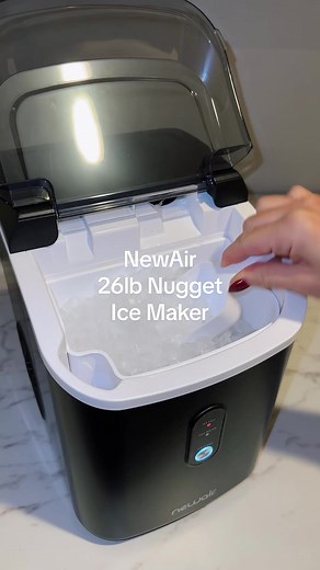 Newest addition to the home bar: @Newair 26lb Nugget Ice Maker ✨ Perfect for cocktails, iced coffee and soda. Makes ice just like Sonic and Chick-Fil-A 🧊 The Matte Black finish fits my home aesthetic perfectly. Use code BRITTNEY10 for a discount! Model: NIM026MBN0 #fyp #foryoupage #nuggetice #cfaice #sonicice