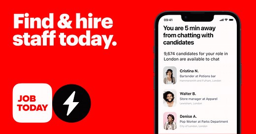 Hiring staff in the UK | Find employees in 24h | Job Today