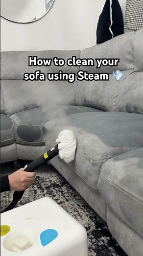 How to clean your sofa using Steam #steamclean #steamcleaner #sofacleaning #cleaningtips #asmrclean