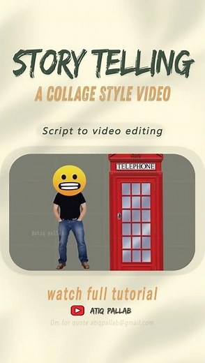 Collage style animation, story telling motion graphics video editing #collage #motiongraphics