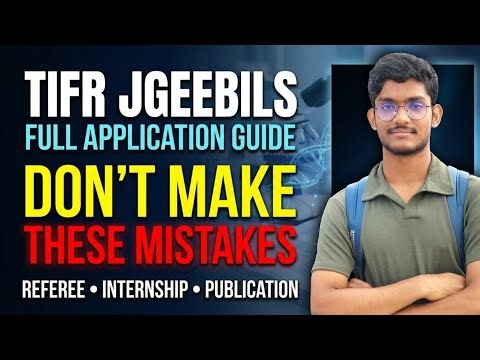 TIFR JGEEBILS full application guide ✨ Don make these mistakes to avoid rejection.