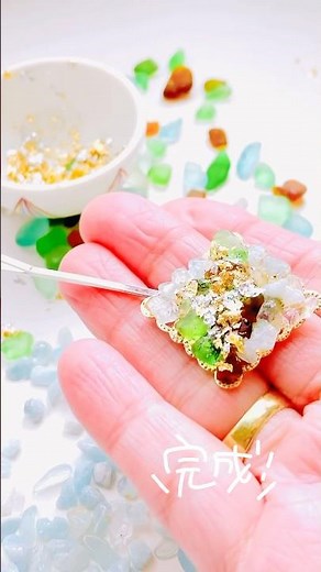 【ピアスに負けない輝きを】海宝石シーグラスでヘアジュエリー制作 #seaglass #手作り工作 #ハンドメイド #diy #シーグラス #ハンドメイド作家 #ヘアアクセ #ヘアピン