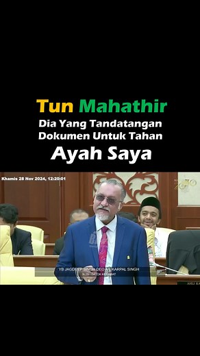 YB Jagdeep Singh Deo Guna Dokumen Tun Mahathir