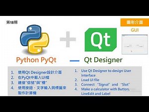 [第18期]Use PyQt and Qt Designer to implement GUI of Calculator/使用PyQt與Qt Designer製作計算機圖形介面