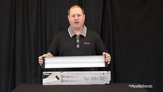 Lithonia Lighting Linkable LED Grow Light for Indoor Plants, with Hangers, Color-Changing, 24-inc...