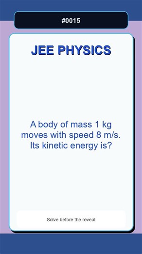 JEE Physics Mock Question 0015 | Work, Energy and Power Practice