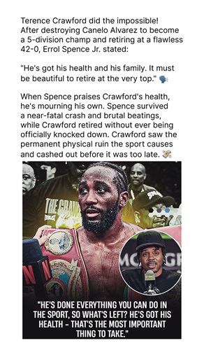Errol Spence Jr. on Terence Crawford