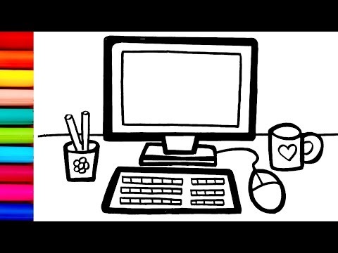 HOW TO DRAW A COMPUTER || Computer Drawing Step by step | Realistic Computer