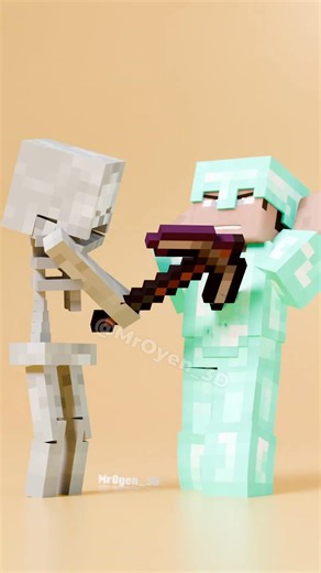 Testing a Netherite Pickaxe on Armor | Minecraft 3D Animation (Blender)