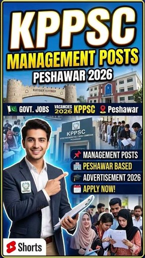 Khyber Pakhtunkhwa Public Service Commission KPPSC Management Posts Peshawar 2026 #shorts #job