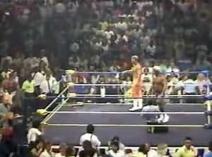On July 23, 1989 The Great American Bash, produced by World Championship Wrestling (WCW) under the National Wrestling Alliance (NWA) banner, took place in front of 14,500 fans at the Baltimore Arena in Baltimore, Maryland. Although it was the 5th Great American Bash overall, it was the first ever produced as a pay-per-view. In the main event, Ric Flair defended the NWA World Heavyweight Championship against Terry Funk (with Gary Hart). After the match, an all-out-brawl occurs between Flair, Funk
