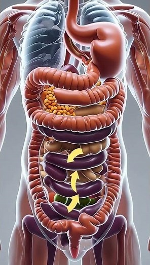 How Food Moves Through the Intestines | 3D Medical Animation #anatomy #doctor #aihealth #3dmodeling