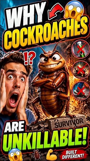 Cockroaches Can Survive Without Their Heads?! 😱 #CrazyFacts #Animals #FYP