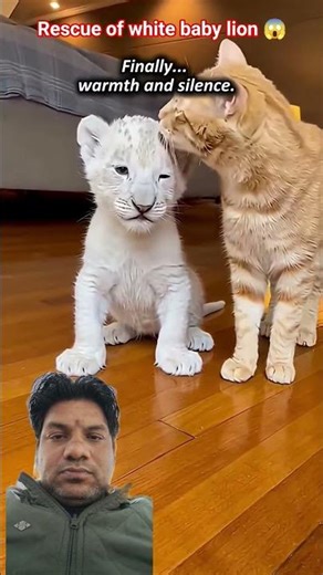 rescue of white lion baby#ytshorts#lion#wildliferescue#safari#animals#wildlife