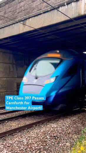 TPE Class 397 Passes Carnforth for Manchester Airport! #train #trainspotting #transpennineexpress
