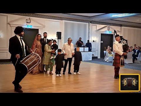 BAGPIPES and DHOL GRAND Entrance | Sydney Dhol Players | Bride & Groom BEST Wedding Entrance