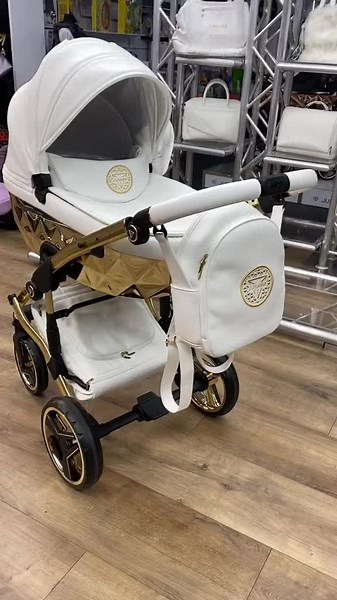 Junama Handcraft White Gold Prams - A Revolution in Luxury Baby Strollers