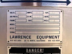 Lawrence Equipment in-line automatic flour tortilla press