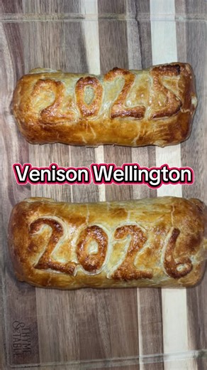 Jaden’s been begging to try beef Wellington for New Year’s for weeks now. I remembered we had some venison backstrap in the freezer! This was so delicious good thinking@Jaden Screen! Happy New Years!@MK Screen Eng