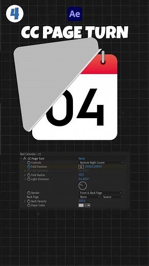 Cc page turn effect in aftereffects #learnmotiondesign #aftereffects #aftereffectstips